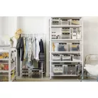 SMARTSTORE Műanyag tárolódoboz, 47 liter, fekete fogantyúkkal, SMARTSTORE "Classic 45", átlátszó