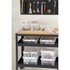 SMARTSTORE Kivehető rendező- és tárolóelem Classic 15 dobozhoz, 2 rekeszes, fogantyúval, SMARTSTORE, átlátszó