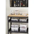 SMARTSTORE Kivehető rendező- és tárolóelem Classic 15 dobozhoz, 2 rekeszes, fogantyúval, SMARTSTORE, átlátszó