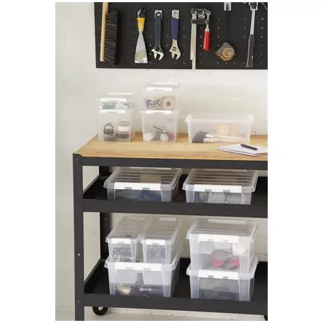 SMARTSTORE Kivehető rendező- és tárolóelem Classic 15 dobozhoz, 2 rekeszes, fogantyúval, SMARTSTORE, átlátszó