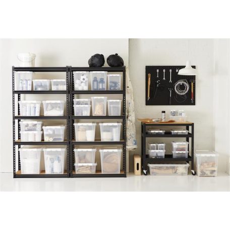 SMARTSTORE Kivehető rendező- és tárolóelem Classic 15 dobozhoz, 2 rekeszes, fogantyúval, SMARTSTORE, átlátszó