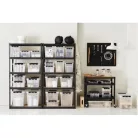 SMARTSTORE Műanyag tárolódoboz, 52 liter, fekete fogantyúkkal, SMARTSTORE "Classic 50", átlátszó