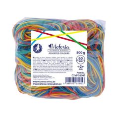   VICTORIA FACILITY Postázógumi, 60X2 mm, VICTORIA FACILITY, 0,5 kg, vegyes színű