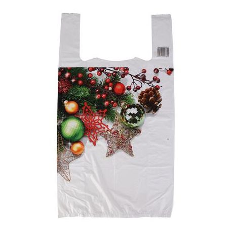 Ingvállas tasak, 28x8x50 cm, "Boldog karácsonyt"