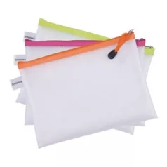   DONAU Rendszerező tasak, cipzáras, A4, 343x246 mm, DONAU, vegyes színek