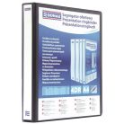 DONAU Gyűrűs könyv, panorámás, 4 gyűrű, D alakú, 20 mm, A4, PP, DONAU, fekete