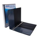 DONAU Gyűrűs könyv, panorámás, 4 gyűrű, D alakú, 44 mm, A4, PP, DONAU, fekete