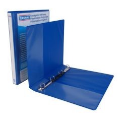   DONAU Gyűrűs könyv, panorámás, 4 gyűrű, D alakú, 44 mm, A4, PP, DONAU, kék