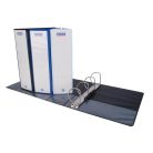 DONAU Gyűrűs könyv, panorámás, 4 gyűrű, D alakú, 80 mm, A4, PP, DONAU, kék