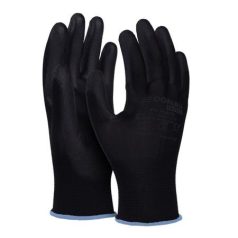   DONAU Szerelőkesztyű, PU, DONAU "Safety", 9/L méret, fekete
