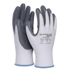   DONAU Szerelőkesztyű, nitril, DONAU "Safety 01", 9/L méret, szürke