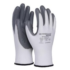   DONAU Szerelőkesztyű, nitril, DONAU "Safety 01", 10/XL méret, szürke