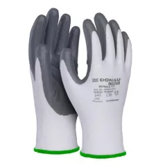   DONAU Szerelőkesztyű, nitril, DONAU "Safety 01",11/XXL méret, szürke