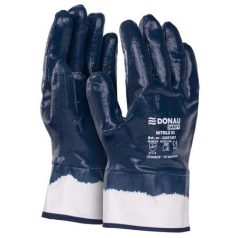   DONAU Szerelőkesztyű, nitril, DONAU "Safety 03", 10/XL méret, sötétkék
