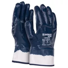   DONAU Szerelőkesztyű, nitril, DONAU "Safety 03", 10/XL méret, sötétkék
