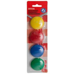   OFFICE PRODUCTS Mágneskorong, 40 mm, 4 db, OFFICE PRODUCTS, vegyes színek