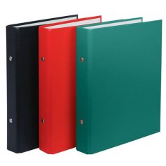   DONAU Gyűrűs könyv, 2 gyűrű, 30 mm, A5, PP/karton, DONAU, piros