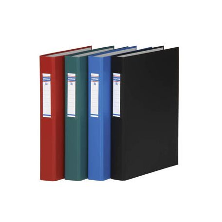 DONAU Gyűrűs könyv, 4 gyűrű, 40 mm, A4, PP/karton, DONAU, piros