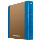 DONAU Gyűrűs könyv, 2 gyűrű, D alakú, 50 mm, A4, karton, DONAU "Life", neon kék