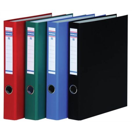 DONAU Gyűrűs könyv, 4 gyűrű, D alakú, 45 mm, A4, PP/karton, DONAU, piros