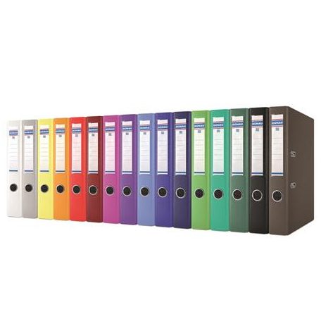 DONAU Iratrendező, 50 mm, A4, PP/karton, DONAU "Szivárvány", bordó