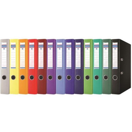 DONAU Iratrendező, 50 mm, A4, PP, élvédő sínnel, DONAU "Premium", fekete