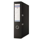 DONAU Iratrendező, 75 mm, A4, PP/karton, élvédő sínnel, DONAU "Master", fekete