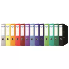   DONAU Iratrendező, 75 mm, A4, PP, élvédő sínnel, DONAU "Premium", sötétkék