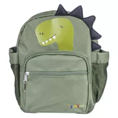   Hátizsák, ovis, 3 rekeszes, "Gimboo", dinoszaurusz, zöld