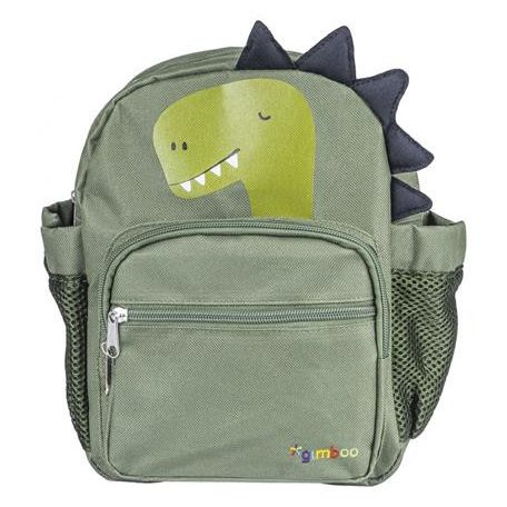 Hátizsák, ovis, 3 rekeszes, "Gimboo", dinoszaurusz, zöld