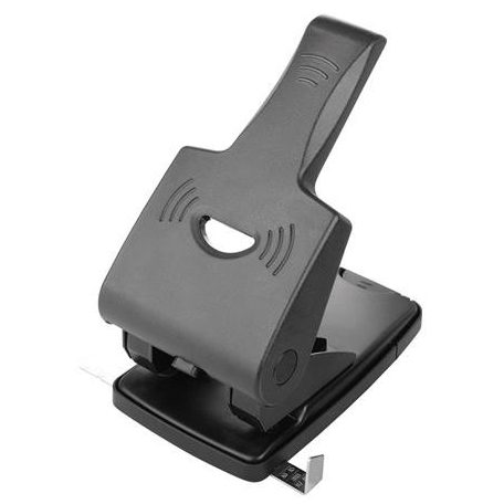 OFFICE PRODUCTS Lyukasztó, kétlyukú, 65 lap, fém, OFFICE PRODUCTS "HD", fekete