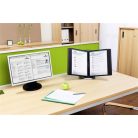 DURABLE Bemutatótábla tartó, asztali, 10 db bemutatótáblával, DURABLE "SHERPA®", fekete