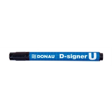 DONAU Alkoholos marker, 2-4 mm, kúpos, DONAU "D-signer U", fekete