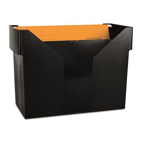 DONAU Függőmappa tároló, műanyag, 5 db függőmappával, DONAU, fekete
