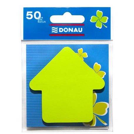 DONAU Öntapadó jegyzettömb, nyíl alakú, 50 lap, DONAU, zöld