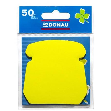 DONAU Öntapadó jegyzettömb, telefon alakú, 50 lap, DONAU, sárga
