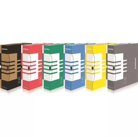 DONAU Archiválódoboz, A4, 80 mm, karton, DONAU, natúr