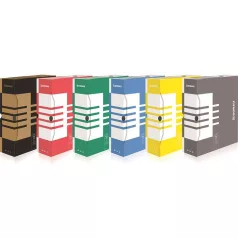 DONAU Archiválódoboz, A4, 100 mm, karton, DONAU, piros