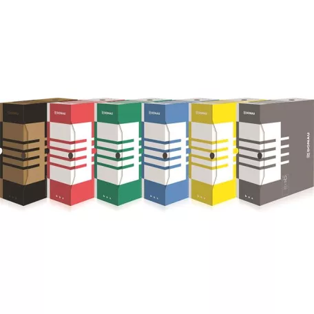 DONAU Archiválódoboz, A4, 120 mm, karton, DONAU, zöld