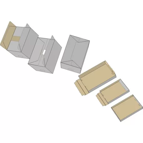 DONAU Archiválókonténer, levehető tető, 545x363x317 mm, karton, DONAU, kék-fehér