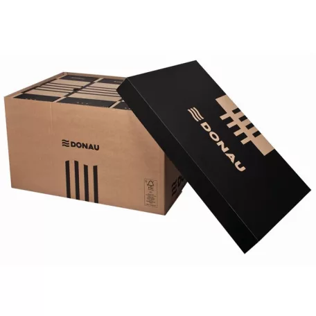 DONAU Archiválókonténer, levehető tető, 545x363x317 mm, karton, DONAU, barna