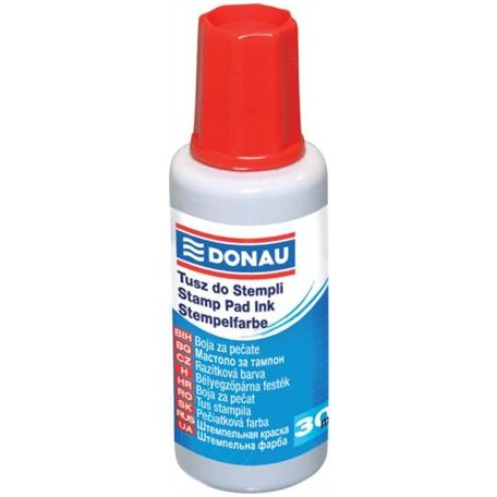 DONAU Bélyegzőfesték, 30 ml, DONAU, piros