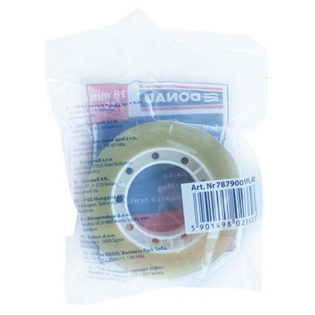 DONAU Ragasztószalag, 18 mm x 33 m, DONAU, átlátszó