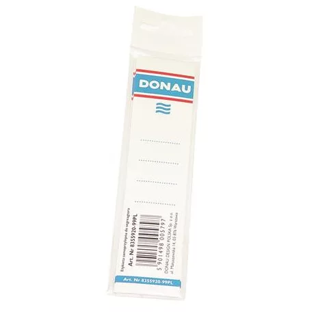 DONAU Cserecímke, iratrendezőhöz, kétoldalas, 28x153mm, DONAU, fehér