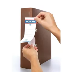   DONAU Cserecímke, iratrendezőhöz, öntapadó, 54x153 mm, DONAU, fehér