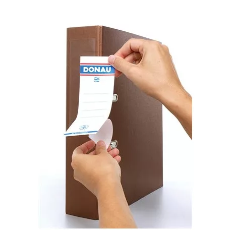 DONAU Cserecímke, iratrendezőhöz, öntapadó, 54x153 mm, DONAU, fehér
