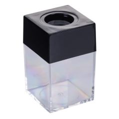   OFFICE PRODUCTS Gemkapocstartó, mágneses, négyszögletű, OFFICE PRODUCTS, átlátszó-fekete