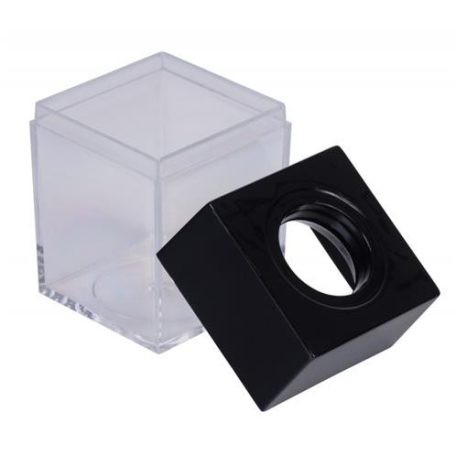 OFFICE PRODUCTS Gemkapocstartó, mágneses, négyszögletű, OFFICE PRODUCTS, átlátszó-fekete
