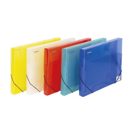 DONAU Gumis mappa, 30 mm, PP, A4, DONAU, áttetsző fehér