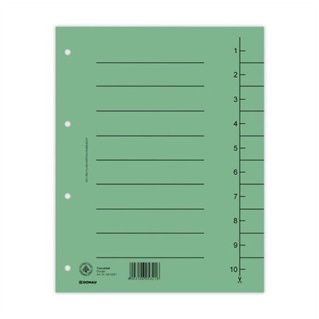DONAU Regiszter, karton, A4, DONAU, zöld